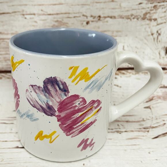 RUSS Vintage 80s Hearts Purple Lilac Mug - Picture 4 of 5